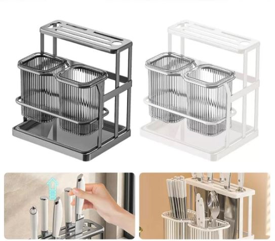 Kitchen Cutlery Holder Spoon Fork Storage Rack Organizer Utensils Chopstick Box