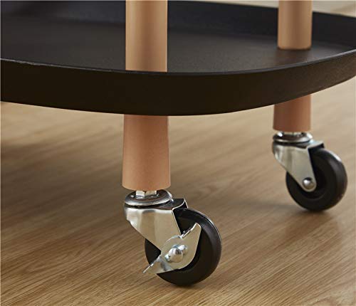 Mobile Cart Tea Set Rack Kitchen Living Room Storage Cart Three-Layer Design