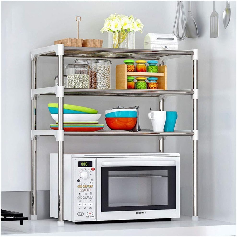 Kitchen Shelf Organiser, Spice Countertop Organiser 2-Tier Kitchen Counter Organiser Spice Rack