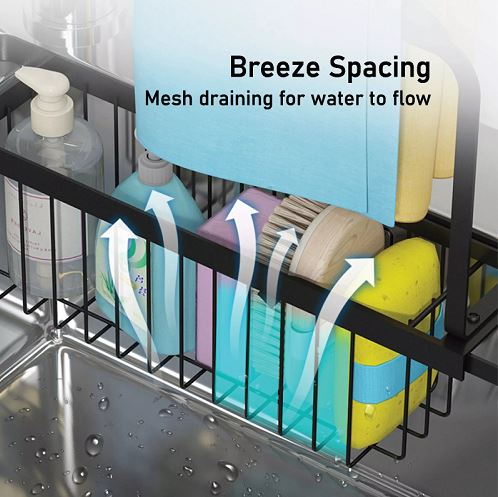 Expandable Kitchen Sink Drain Rack Basket - Stainless Steel