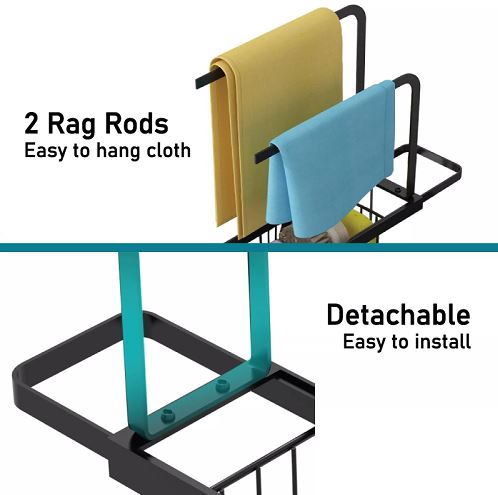 Expandable Kitchen Sink Drain Rack Basket - Stainless Steel