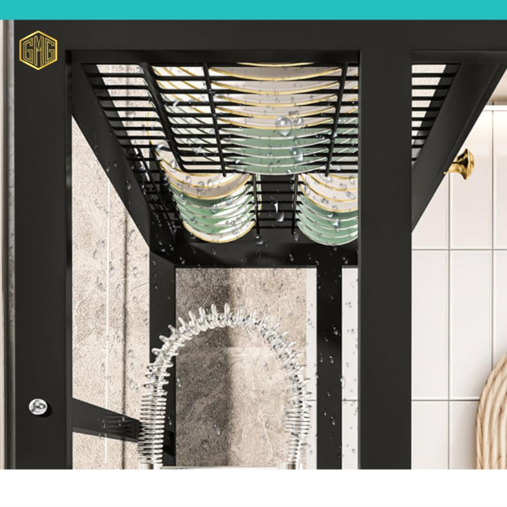 65cm Multi-Compartment Kitchen Sink Organizer with Drain Function for Utensils and Supplies, Durable Plastic/Metal Construction, Kitchen Sink Storage