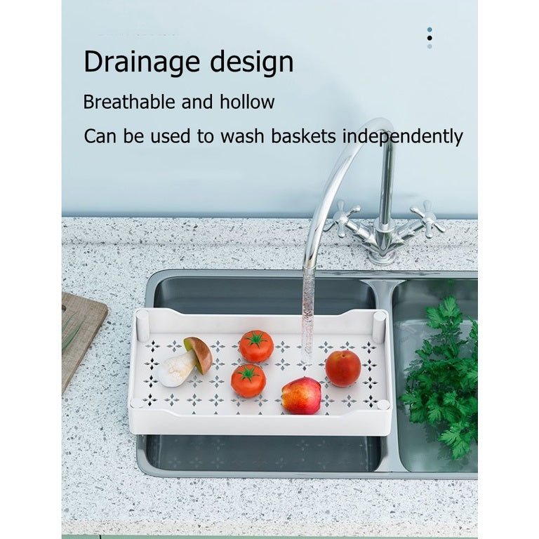 Kitchen Storage Trolley, Plastic Serving Rolling Cart Basket Tray with Wheels, for Bedroom Bathroom Office