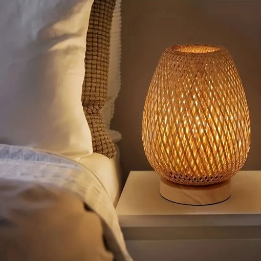 USB-Powered Bamboo Art Light Source, Decorative LED Nightlight for Living Room & Bedroom