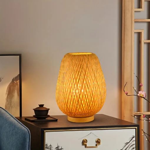 USB-Powered Bamboo Art Light Source, Decorative LED Nightlight for Living Room & Bedroom