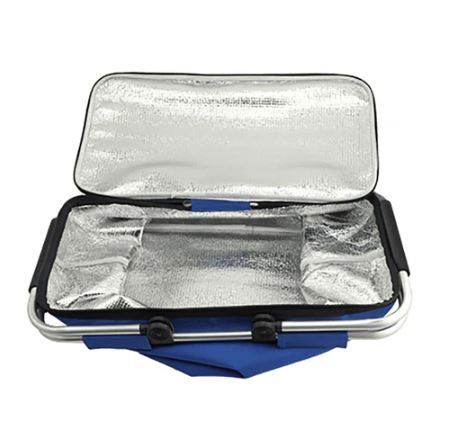 Large Size Picnic Basket Insulated- Strong Aluminum Frame - Waterproof Lining - Take it Camping, Picnicking, Lake Trips, or Family Vacations