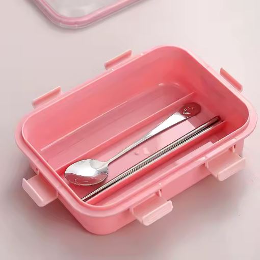 Stainless Steel Lunch Box for Kids, 800ml 2 Grids+ 70ml Sauce Bowl