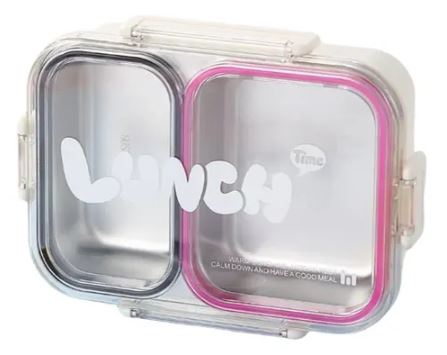 Food Grade Stainless Steel Lunch Box Sealed Design, 2/3 Compartments Divided Lunch Plate Large Capacity Portable Food Container