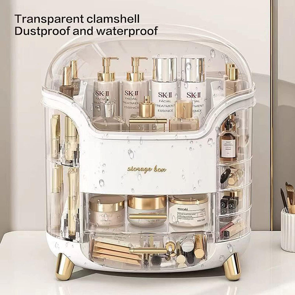 Luxury Desktop Cosmetic Organizer, Dustproof And Waterproof Makeup Vanity Organizer