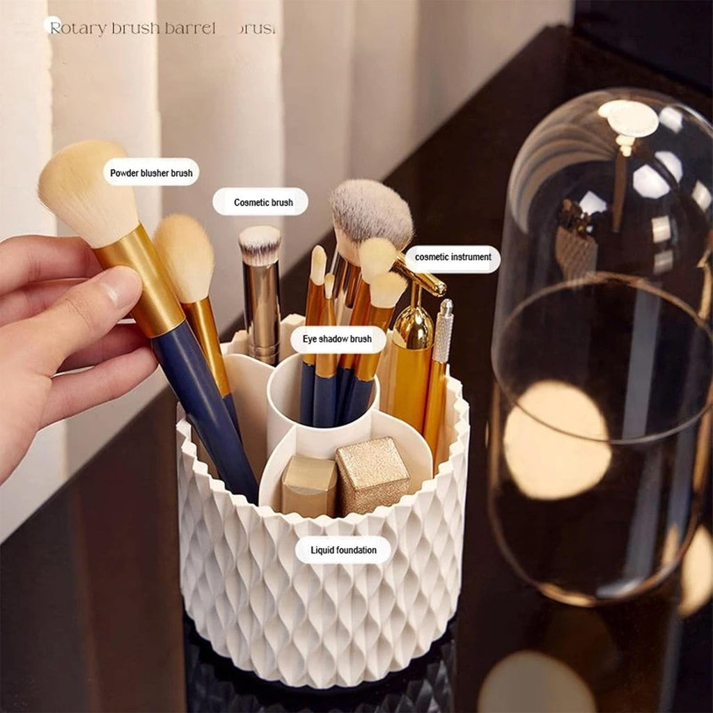 Makeup Brush Holder, Rotating Waterproof Brush Holder Cosmetic Storage Box