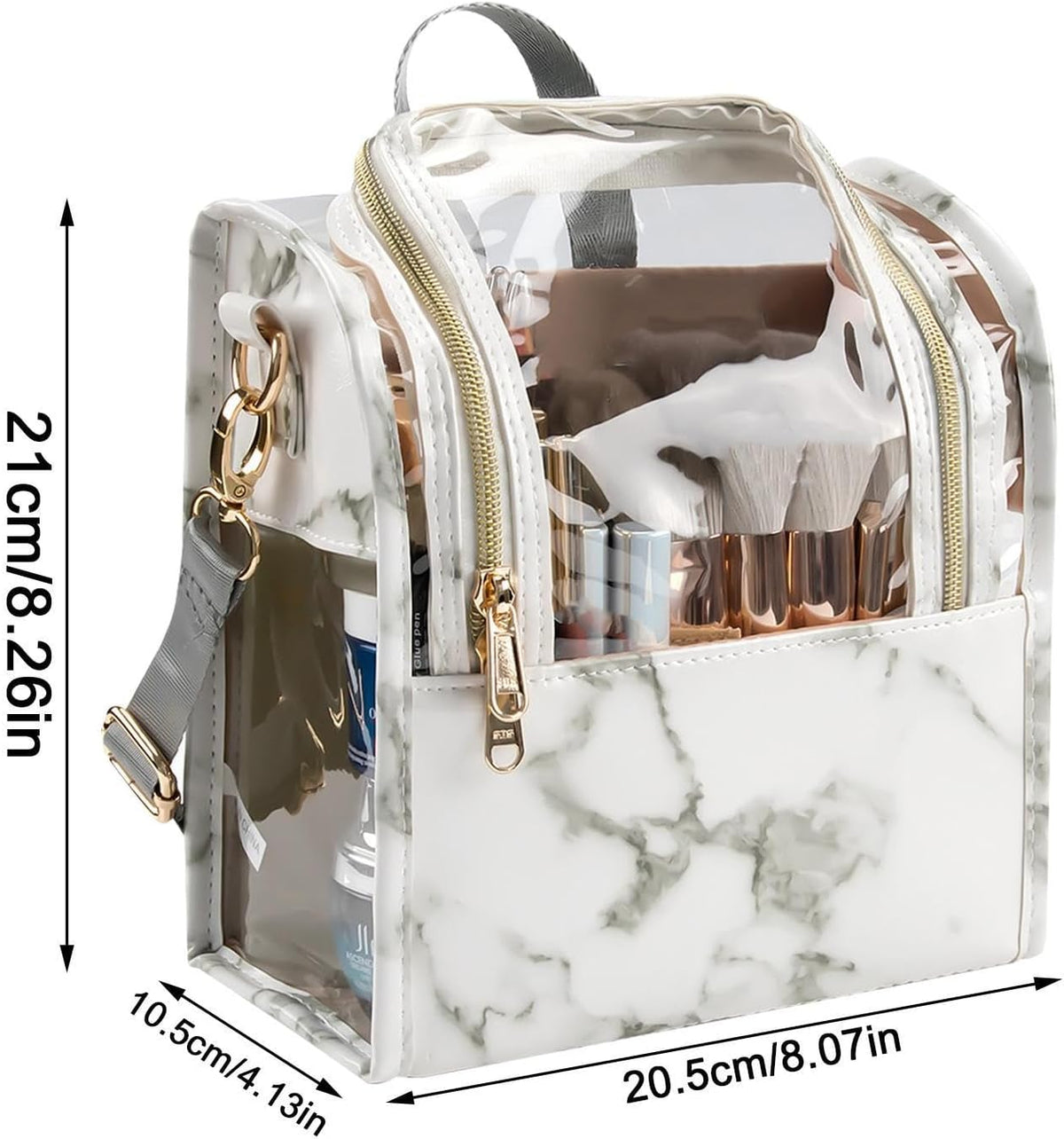 Makeup Organizer Bag With Hanging Hook, Toiletries Organizer With Shoulder Strap
