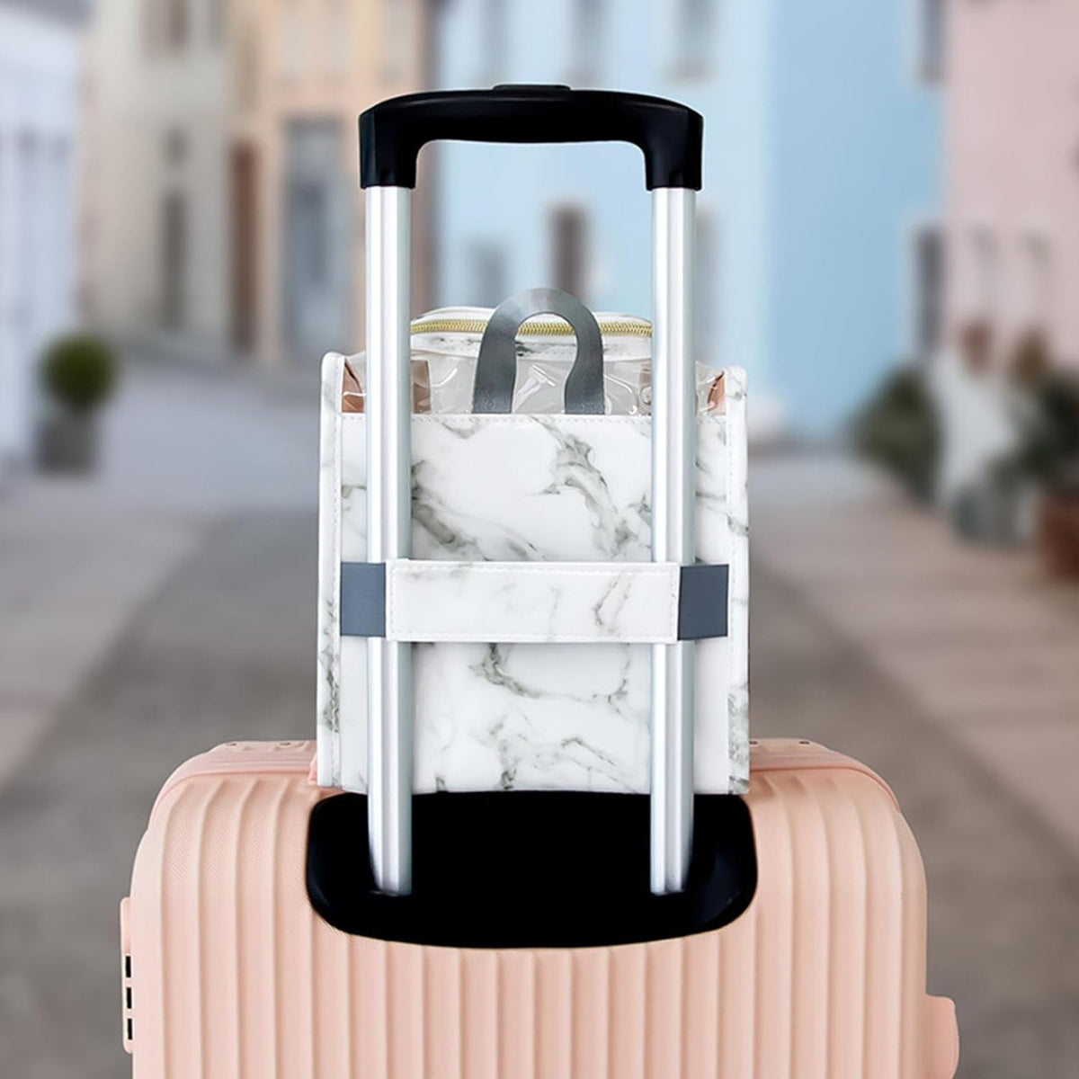 Makeup Organizer Bag With Hanging Hook, Toiletries Organizer With Shoulder Strap