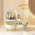 Countertop Portable Cosmetic Organizer Makeup Storage Organizer Box with Jewelry Shelf