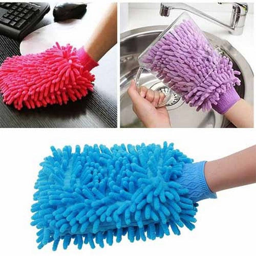 (Pack of 2) Washing Mitt, Micro Fiber Car Wash Glove Duster