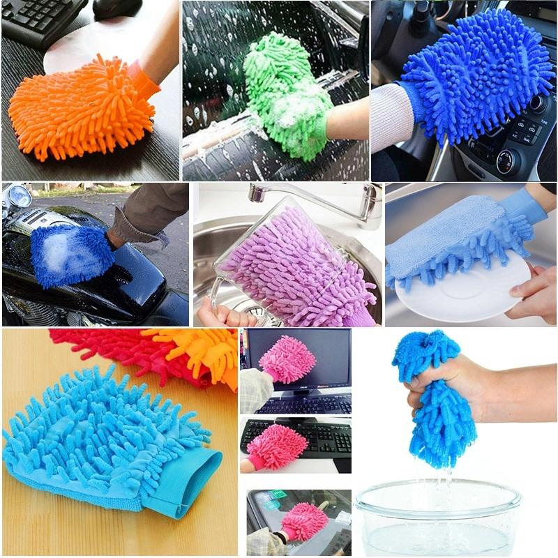 (Pack of 2) Washing Mitt, Micro Fiber Car Wash Glove Duster