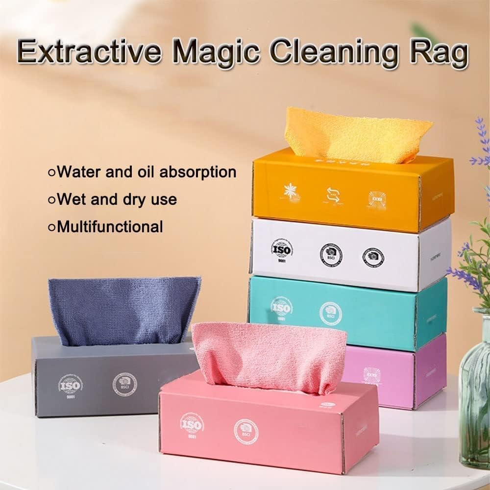20 PCS Microfiber Tissue Cloth Box - Cleaning Towel - Reusable and Washable - Reusable Wipes for Cleaning