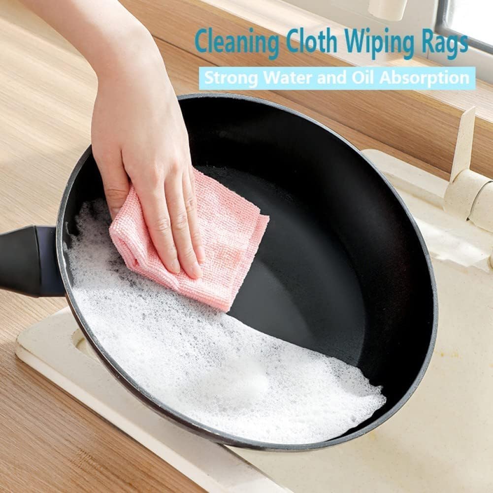 20 PCS Microfiber Tissue Cloth Box - Cleaning Towel - Reusable and Washable - Reusable Wipes for Cleaning