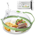 Microwave Splatter Cover With Water Steamer, Food Cover for Oven, BPA Free