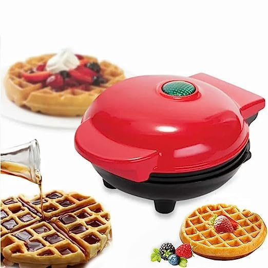 Mini Non-Stick Waffles Maker, Portable Electric Waffle Iron Machine