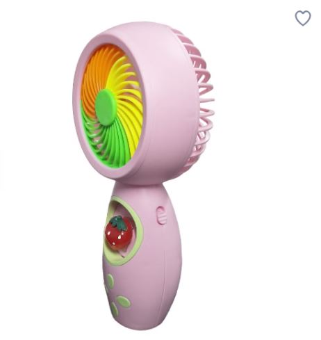 Mini Handheld USB Rechargeable Fan with Cute Fruit Design