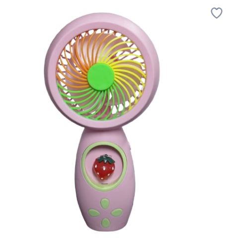 Mini Handheld USB Rechargeable Fan with Cute Fruit Design
