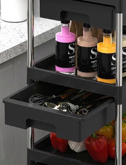 Modern Kitchen Drawer Stoarge Shelves Home Snack Trolleys Bathroom Living Room Storage Racks Movable Floor-Standing