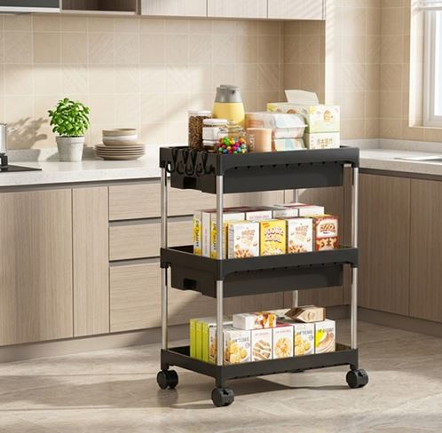 Modern Kitchen Drawer Stoarge Shelves Home Snack Trolleys Bathroom Living Room Storage Racks Movable Floor-Standing