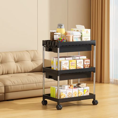 Modern Kitchen Drawer Stoarge Shelves Home Snack Trolleys Bathroom Living Room Storage Racks Movable Floor-Standing