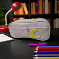 Moon Pencil Case, Large Capacity Portable Moon Pencil Bag for Students Teenagers (Pink)