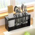 Multi-Functional Kitchen Utensil Organizer, Chopstick Holder & Utensil Compartments for Knives, Forks & Spoons