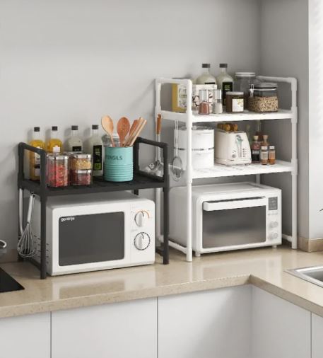 1pc Modern Multi-Functional Kitchen Storage Rack, Floor Mount Organizer Shelf for Spices and Condiments
