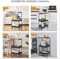 Multi-Layer Kitchen Living Room Storage Shelf Trolley With Table Board Cart