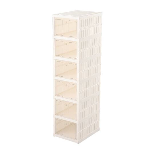 (6 Layer) Modern Multi-Layer Shoe Storage Cabinet, Dust-Proof and Foldable Cross-Border Shoe Rack