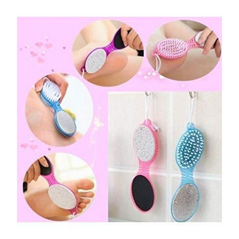 4 In 1 Multi-Use Pedicure Scrubber (Cleanse, Scrub, File And Buff) Pedicure Tool
