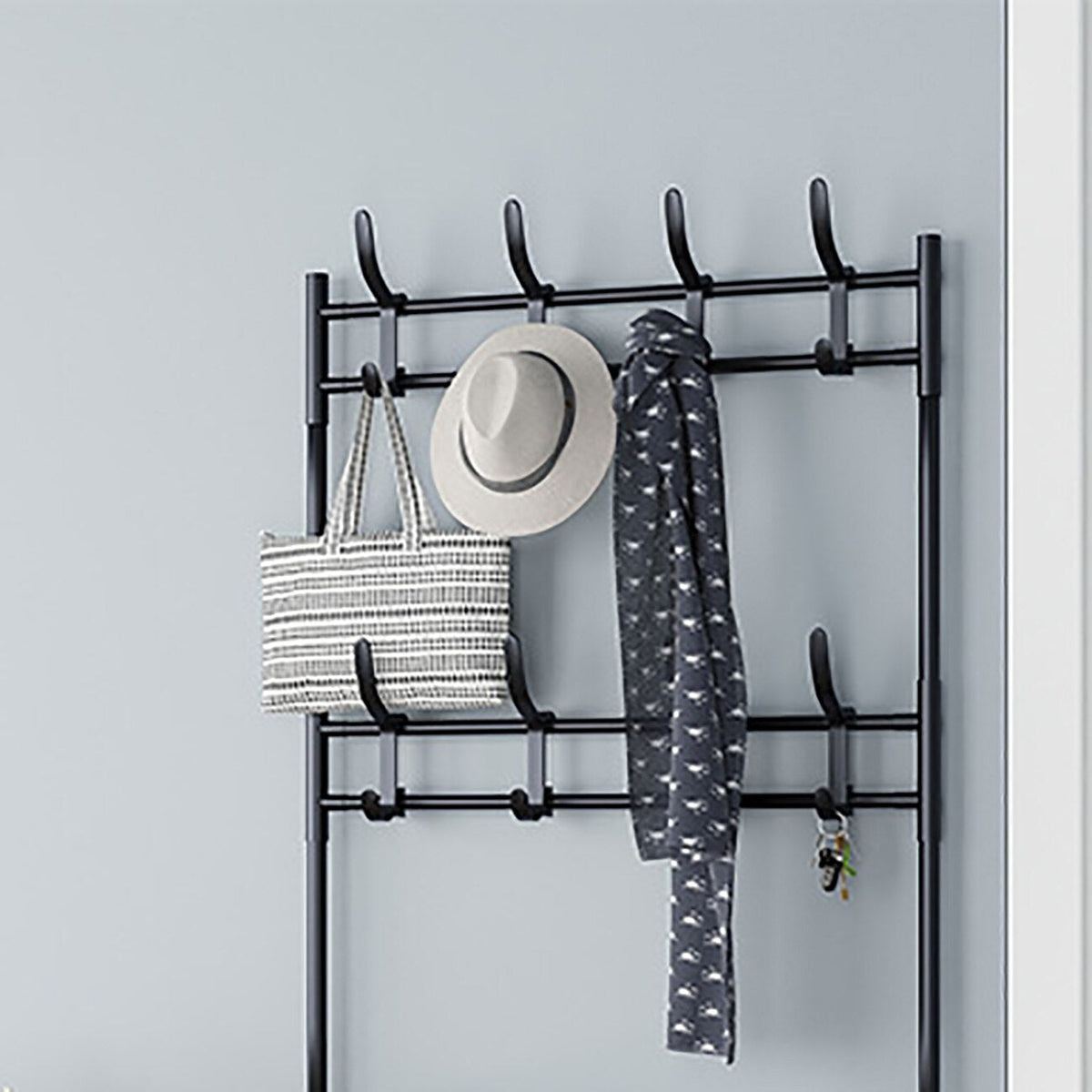 Multi-Function 4 Tiers Shoes Rack With Hanger, Living Room Clothes Storage Rack