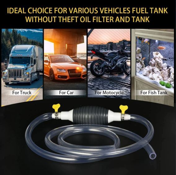 Multifunction Liquid Sucker, Liquid Fuel Transfer Siphon Pump Oil Pump Manual Fuel Transfer Pump Gasoline S Hose