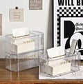 Multifunctional Acrylic Tissue Box with Remote Control Holder