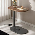 Multifunctional C-Shaped Side Table - Hardwood Sofa Side Table & TV Tray, Perfect Choice for Living Room, Bedroom, And Bedside.