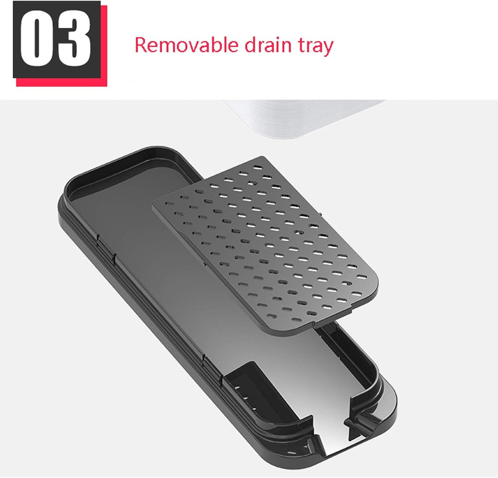 Cutlery Drainer Stainless Steel Rust Proof Kitchen Utensils Organizer, Multifunctional Cutlery Holder
