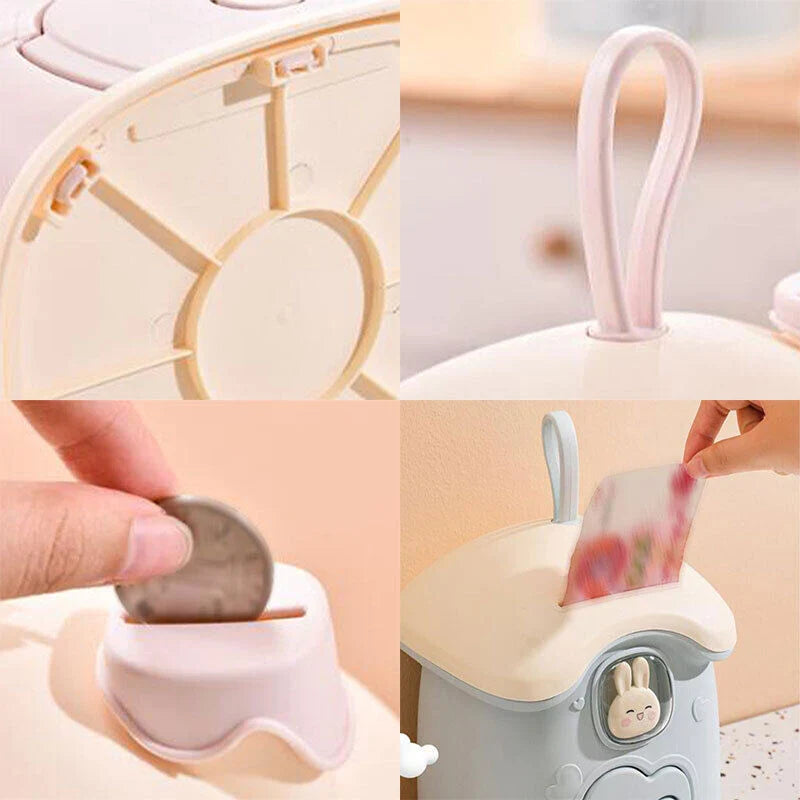 Mushroom Money Banking Toy, Kid Money Saving Box, Paper Note And Coin Saving Box