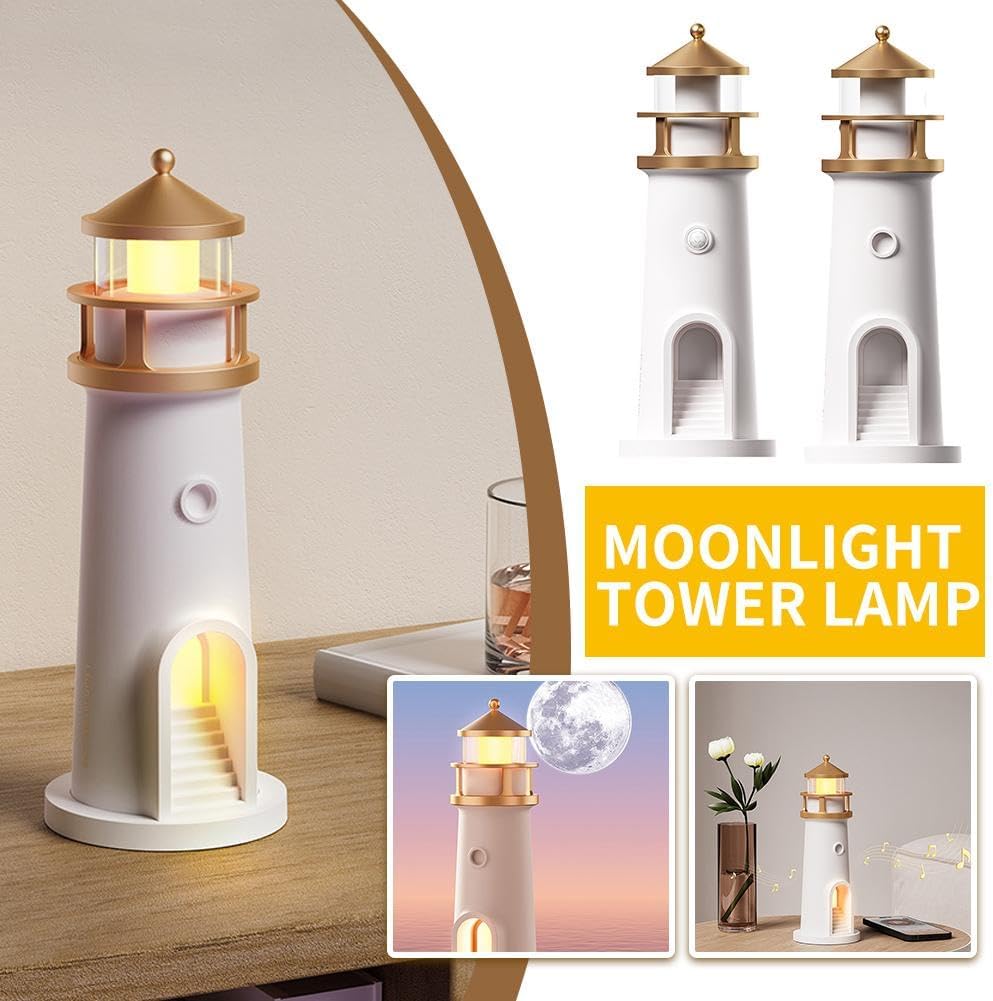 Moon Lamp Projector Night Light, Rechargeable LED Aesthetic Table Lamp, Music Motion Sensor Moonlight Lamp