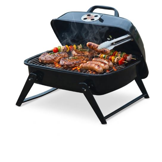Outdoor Charcoal Barbecue Grill & Campfire Rack | Portable Tabletop Grill for Camping, Picnics, and Outdoor Cooking
