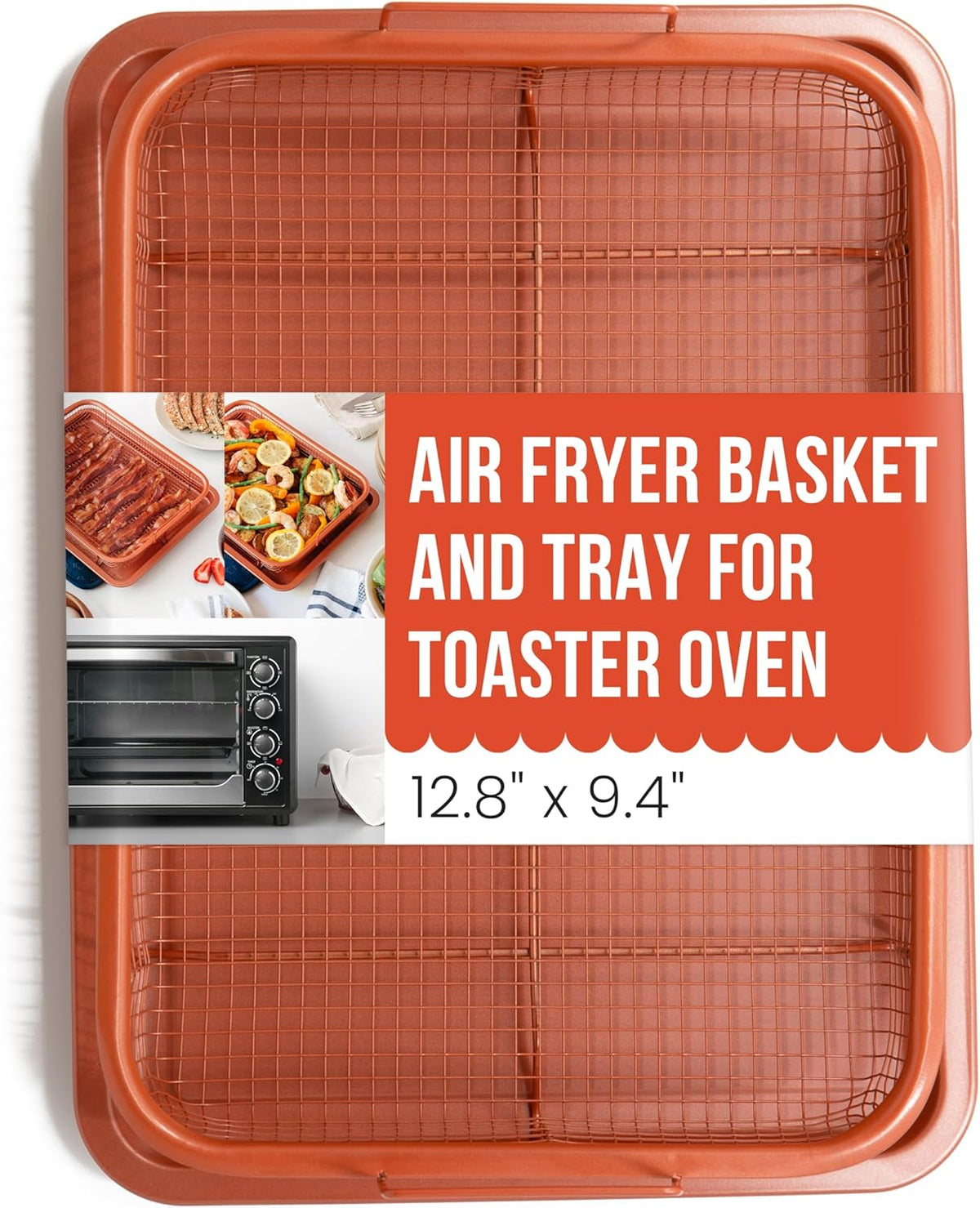 Air Fryer Tray for Oven, Oven Air Fryer Basket and Tray, Air Fryer Basket with Tray for Oven