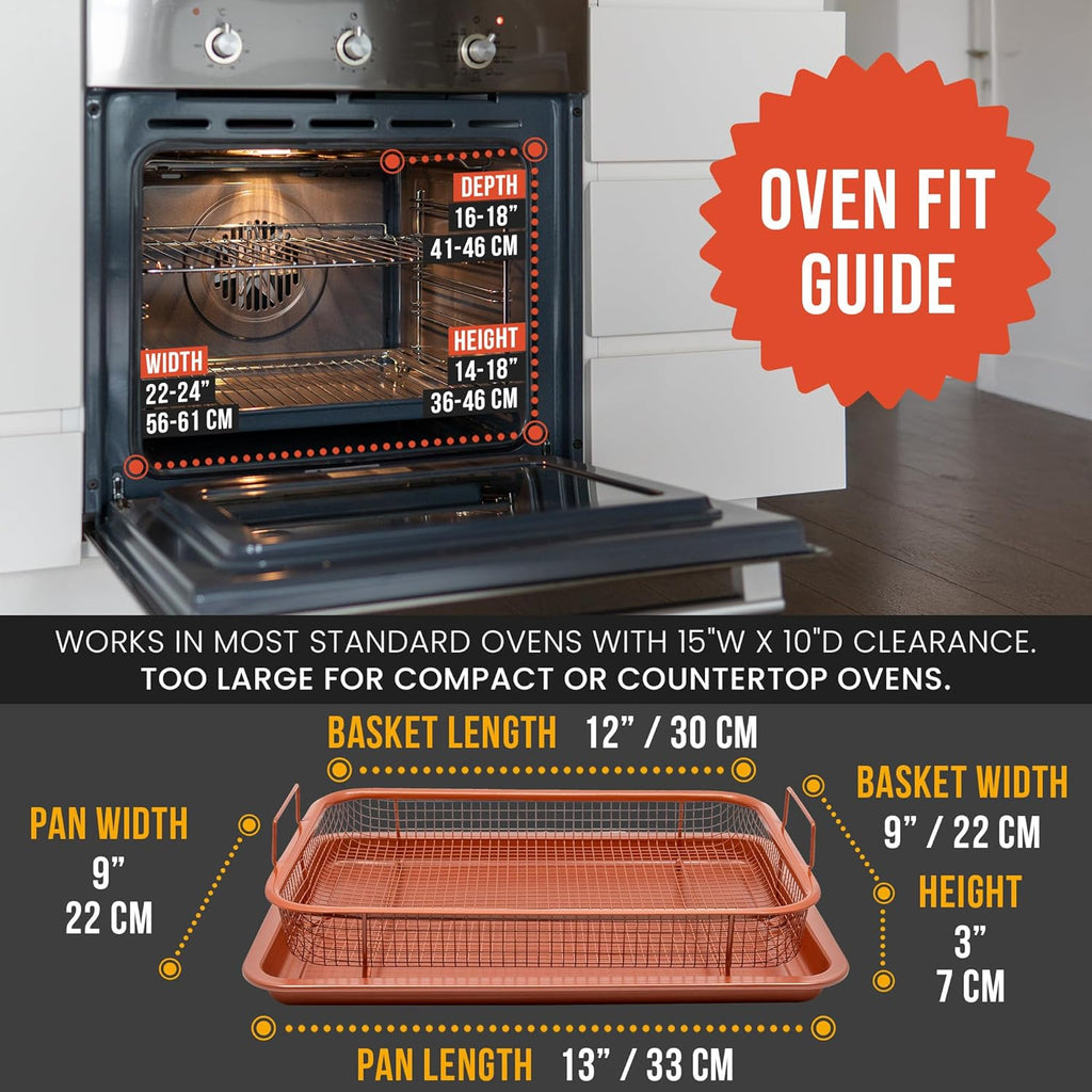 Air Fryer Tray for Oven, Oven Air Fryer Basket and Tray, Air Fryer Basket with Tray for Oven