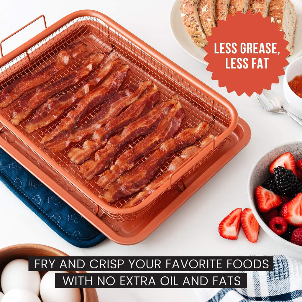 Air Fryer Tray for Oven, Oven Air Fryer Basket and Tray, Air Fryer Basket with Tray for Oven