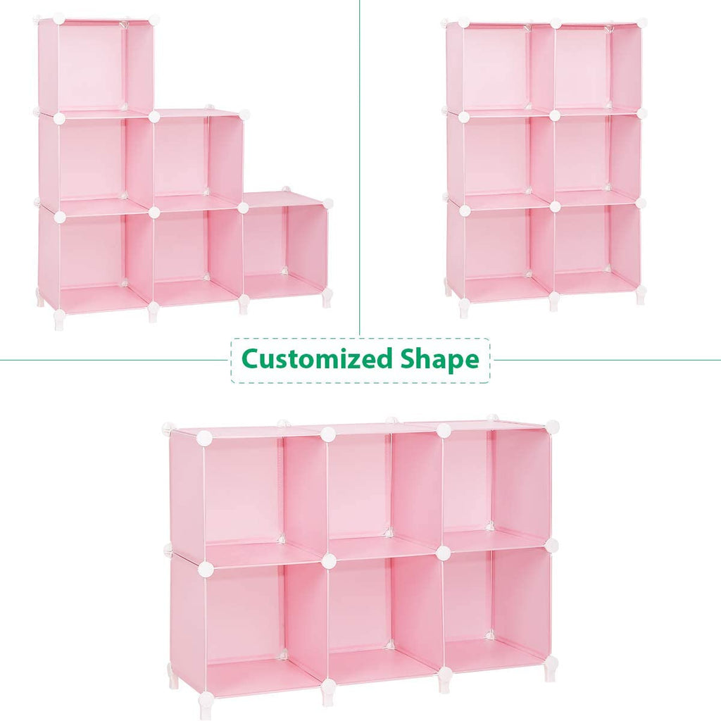 DIY Multipurpose Portable Wardrobe Cabinet Clothes Storage Organizer Almirah - 6 Cubes