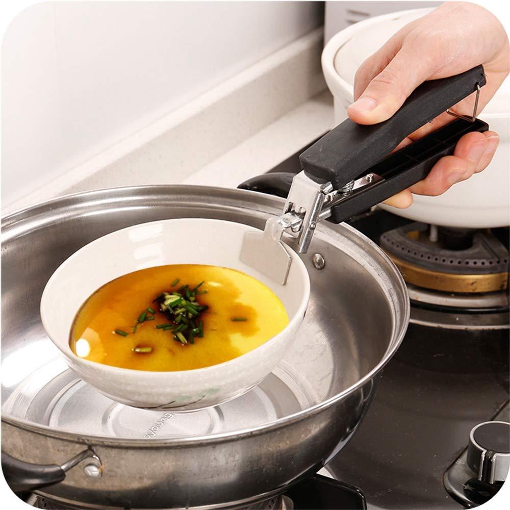 Hot Bowl Dish Pot Plate Pan Holder Clamp Clip Handle Gripper Retriever Tongs
