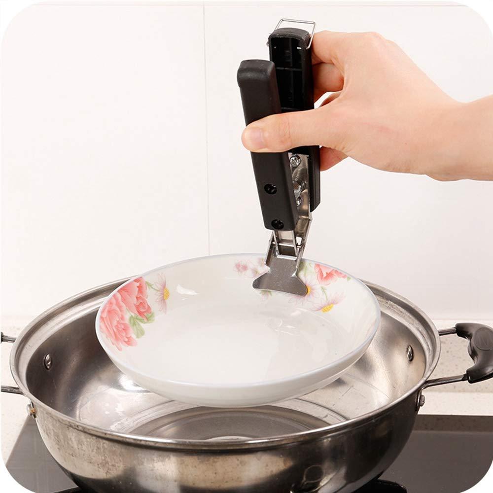Hot Bowl Dish Pot Plate Pan Holder Clamp Clip Handle Gripper Retriever Tongs