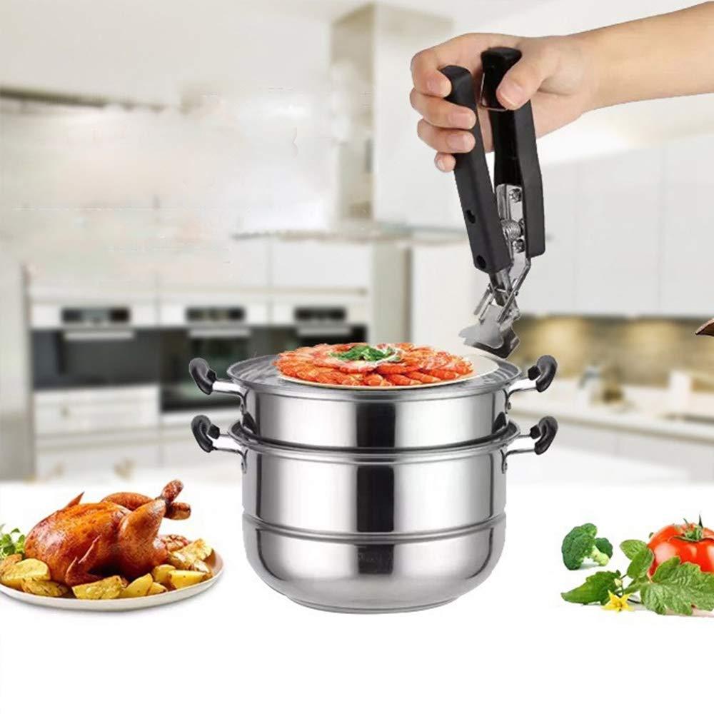 Hot Bowl Dish Pot Plate Pan Holder Clamp Clip Handle Gripper Retriever Tongs