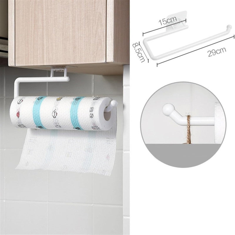 Paper Towel Holder Wall Mount Paper Towel Rack Self Adhesive Under Cabinet Paper Towel Holder 11.2 Inch Toilet Paper Holder for Kitchen Bathroom Cabinets